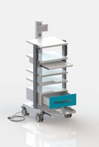 Стойка медицинская под аппаратуру, 5 полок